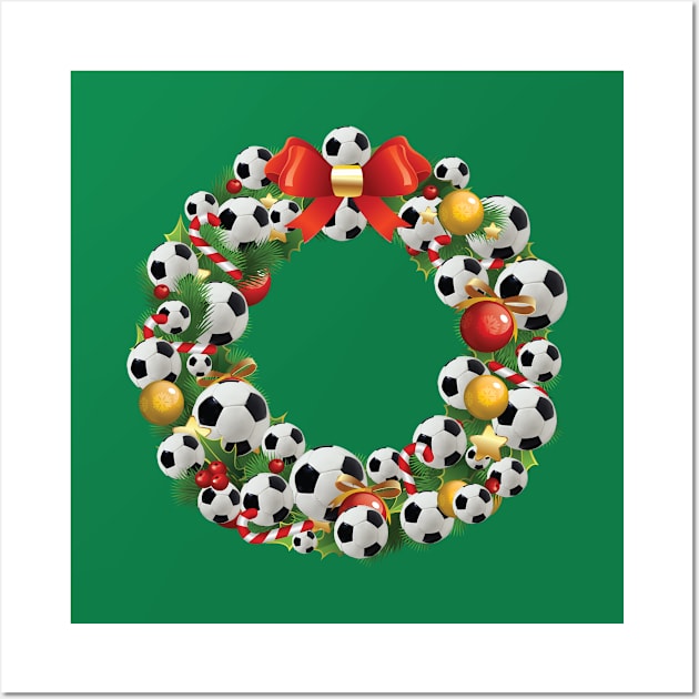 Football Multiface Christmas Wreath Wall Art by Rebus28